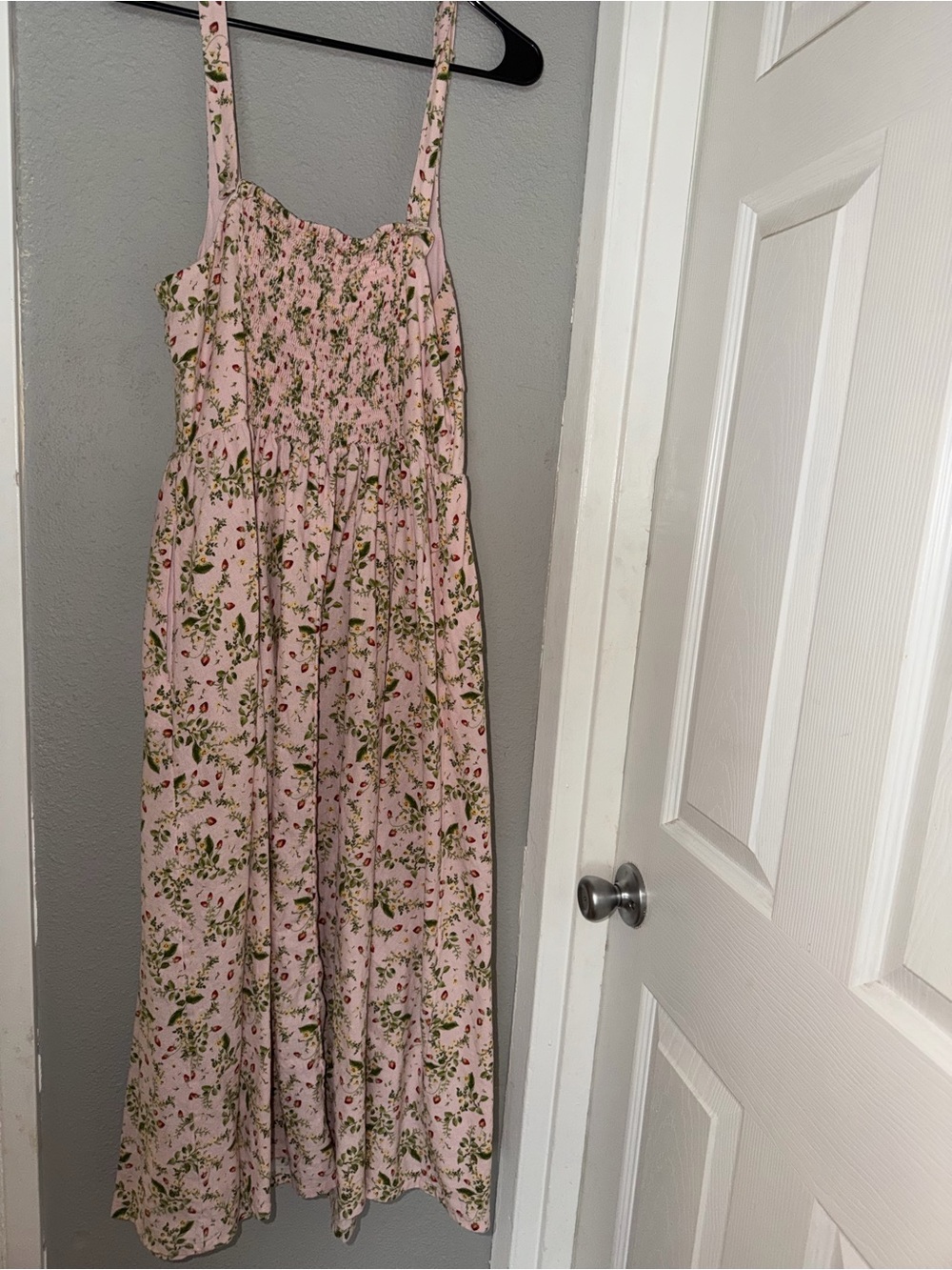 LC Lauren Conrad Pink Floral Smocked Sundress